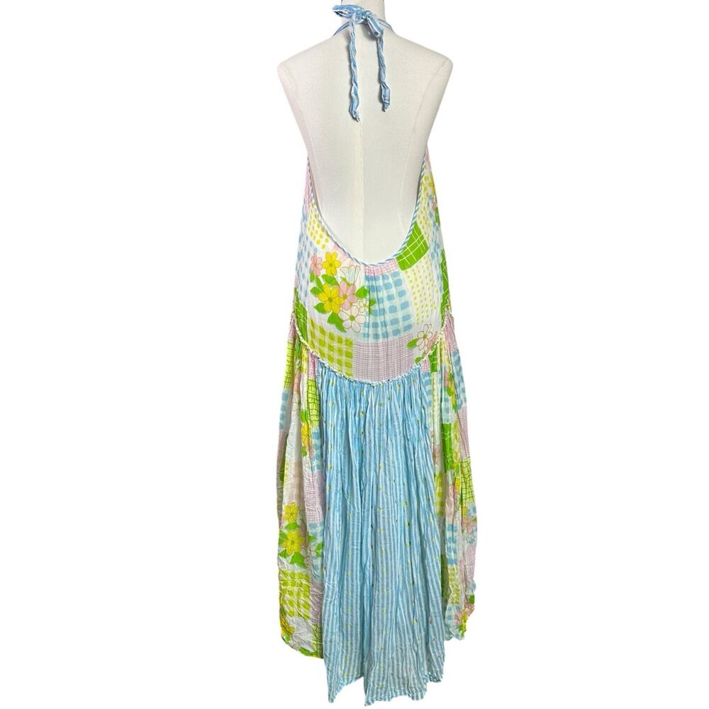 Free People Cottage Embroidered Patched And Pretty Halter Midi Maxi Dress Medium - Picture 11 of 16